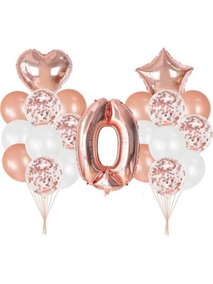 Kidspartim 0 Yaş Rose Gold Balon Seti