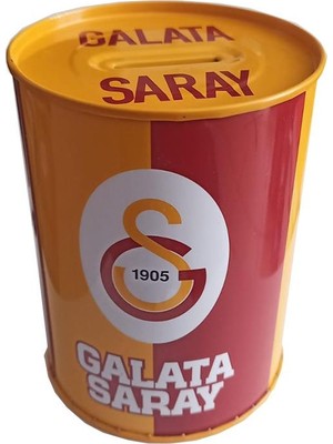 Galatasaray Metal Kumbara Orta Boy Orjinal Lisanslı 1 Adet Gs Kumbara Taraftar Kumbara Aslan 12X9 cm