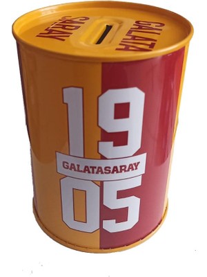 Galatasaray Metal Kumbara Orta Boy Orjinal Lisanslı 1 Adet Gs Kumbara Taraftar Kumbara Aslan 12X9 cm