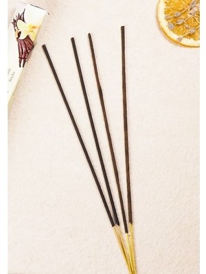 JUNİBELİW 4'lü Set Çubuk Tütsü Amber & Sandal Ağacı & Lavanta 60 Çubuk+ Ahşap Tütsülük