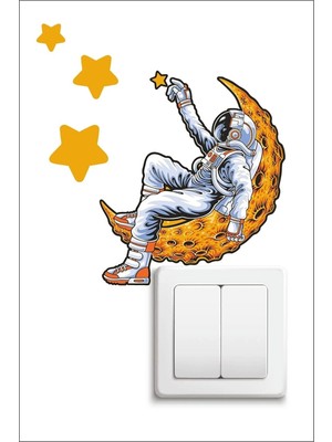 Kt Grup Priz Astronot ve Yıldılar Çocuk Odası Duvar Sticker