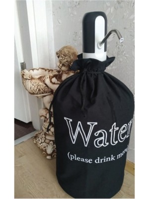 Bagand Siyah Water Baskılı Polyester Malzemeden Çok Amaçlı Damacana Kılıfı Şık Kullanım İçin