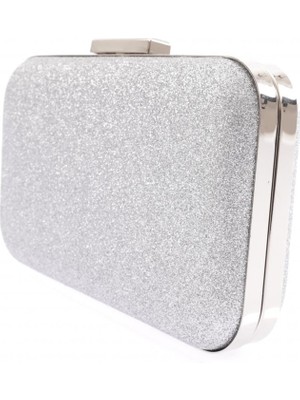 Celonia Kadin Kum Sim Gümüş Abiye Portföy Çanta