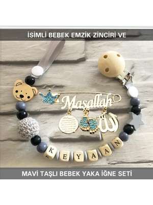 Sahi Aksesuar Isimli Emzik Zinciri ve Isimli Yaka Iğnesi Seti BEZYI395
