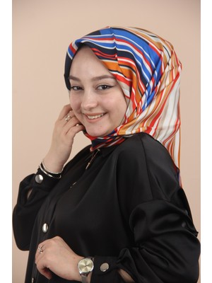 La Boutique Lacivert-Kiremit La Boutique Twill Ipek Eşarp 1315 - 14