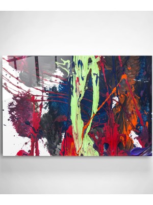 Hinora Fırça Darbeleri Cam Tablo, Dekoratif Cam Tablo