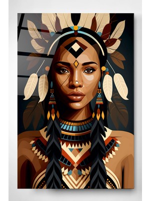 Hinora Kızılderili Cam Tablo, Dekoratif Cam Tablo