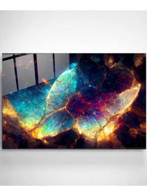 Hinora Galaksi Cam Tablo, Dekoratif Cam Tablo