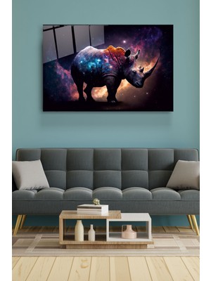 Hinora Gergedan Cam Tablo, Dekoratif Cam Tablo