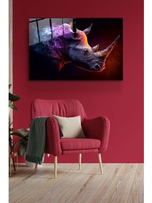 Hinora Gergedan Cam Tablo, Dekoratif Cam Tablo