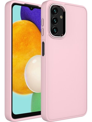 Cep Case Galaxy A04 Kılıf Metal Kamera Çerçeve Metal Buton Orjinal Kalıp Silikon Kapak