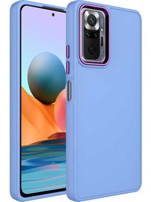 Cep Case Xiaomi Redmi Note 10 Pro Kılıf Metal Kamera Çerçeve Metal Buton Orjinal Kalıp Silikon Kapak