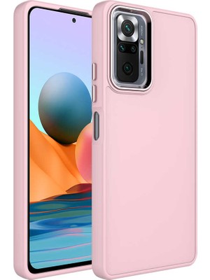 Cep Case Xiaomi Redmi Note 10 Pro Kılıf Metal Kamera Çerçeve Metal Buton Orjinal Kalıp Silikon Kapak