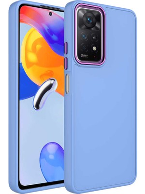 Cep Case Xiaomi Redmi Note 11 Global Kılıf Metal Kamera Çerçeve Metal Buton Orjinal Kalıp Silikon Kapak
