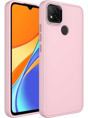 Cep Case Xiaomi Redmi 9c Kılıf Metal Kamera Çerçeve Metal Buton Orjinal Kalıp Silikon Kapak