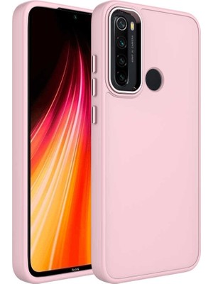 Cep Case Xiaomi Redmi Note 8 Kılıf Metal Kamera Çerçeve Metal Buton Orjinal Kalıp Silikon Kapak