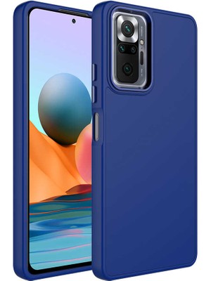Cep Case Xiaomi Redmi Note 10 Pro Kılıf Metal Kamera Çerçeve Metal Buton Orjinal Kalıp Silikon Kapak