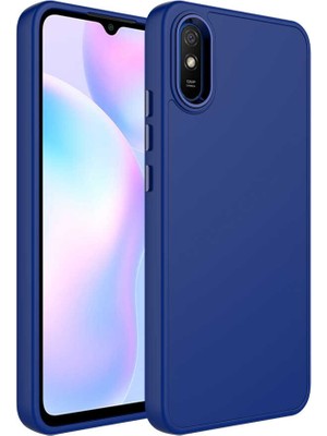 Cep Case Xiaomi Redmi 9A Kılıf Metal Kamera Çerçeve Metal Buton Orjinal Kalıp Silikon Kapak
