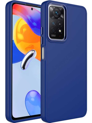Cep Case Xiaomi Redmi Note 11S Global Kılıf Metal Kamera Çerçeve Metal Buton Orjinal Kalıp Silikon Kapak