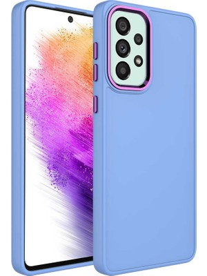 Cep Case Samsung Galaxy A53 5g Kılıf Metal Kamera Çerçeve Metal Buton Orjinal Kalıp Silikon Kapak