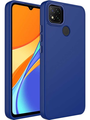 Cep Case Xiaomi Redmi 9c Kılıf Metal Kamera Çerçeve Metal Buton Orjinal Kalıp Silikon Kapak