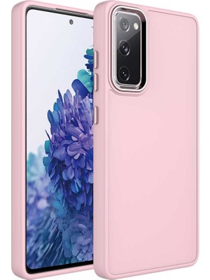 Cep Case Samsung Galaxy S20 Fe Kılıf Metal Kamera Çerçeve Metal Buton Orjinal Kalıp Silikon Kapak
