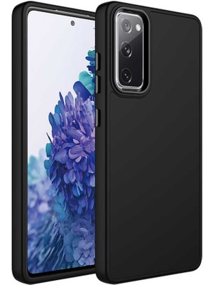 Cep Case Samsung Galaxy S20 Fe Kılıf Metal Kamera Çerçeve Metal Buton Orjinal Kalıp Silikon Kapak
