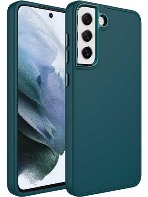 Cep Case Samsung Galaxy S21 Fe Kılıf Metal Kamera Çerçeve Metal Buton Orjinal Kalıp Silikon Kapak