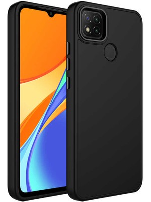 Cep Case Xiaomi Redmi 9c Kılıf Metal Kamera Çerçeve Metal Buton Orjinal Kalıp Silikon Kapak