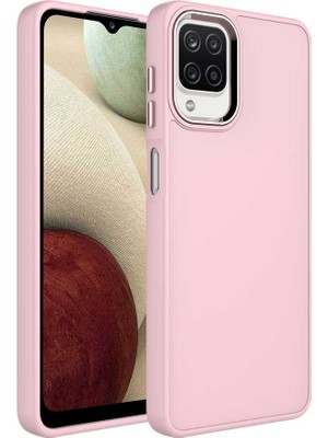 Cep Case Samsung Galaxy M32 Kılıf Metal Kamera Çerçeve Metal Buton Orjinal Kalıp Silikon Kapak