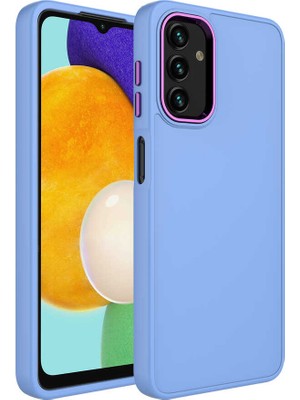 Cep Case Samsung Galaxy A13 4g Kılıf Metal Kamera Çerçeve Metal Buton Orjinal Kalıp Silikon Kapak