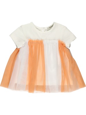 Panço Kız Bebek Renkli Tül Detaylı Tunik