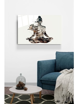 Hinora Yoga Cam Tablo, Dekoratif Cam Tablo