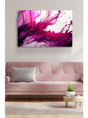 Hinora Pink Cam Tablo, Dekoratif Cam Tablo