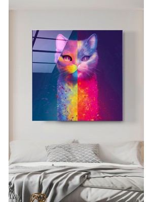 Hinora Kedi Cam Tablo, Dekoratif Cam Tablo