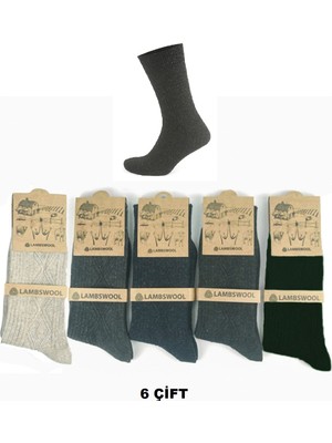 MT Socks Kışlık Yün Erkek Çorap 6'lı Paket Lambswool