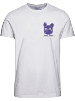 Jack & Jones Köpek Baskılı Erkek Tişört 12238121