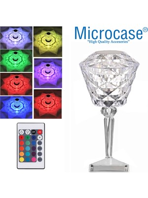 Microcase Uzaktan Kumandalı Dokunmatik 3 Mod Rgb 16 Renk Ledli Atmosferik Dekorasyon Masa Lambası - AL3851