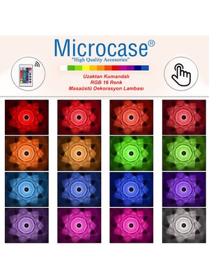 Microcase Uzaktan Kumandalı Dokunmatik 3 Mod Rgb 16 Renk Ledli Atmosferik Dekorasyon Masa Lambası - AL3851