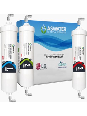 As Water Ihlas Aura Cebilon -Plus-Silver-Platinum -Uyumlu 3 Aşamalı Ön Filtre Seti