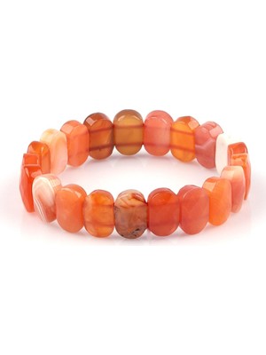 Maranki Karnelyon Akik Bileklik Kare