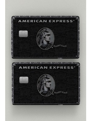 Ludio American Express Black 2'li Kredi Kartı & Akbil Sticker Kaplama