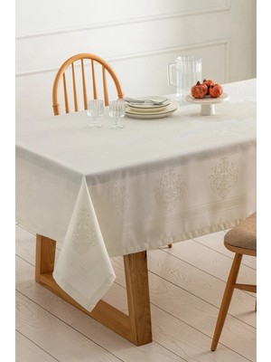 Pw Pink White Home Colleciton Osmanlı İpeksi Jumbo Sıvı Geçirmez Masa Örtüsü