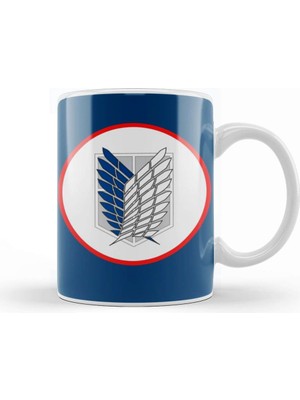 Baskı Dükkanı Attack On Titan Titans Wallpaper Logo Kupa Bardak Porselen