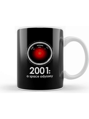 Baskı Dükkanı 2001 A Space Odyssey Inspired Hal 9000 Kupa Bardak Porselen