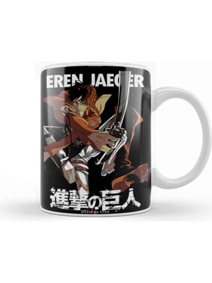 Baskı Dükkanı Attack On Titan 1 Eren Jaeger Edition Kupa Bardak Porselen