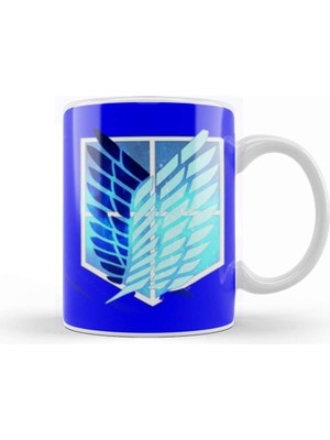 Baskı Dükkanı Attack On Titan Wallpaper Logo Kupa Bardak Porselen