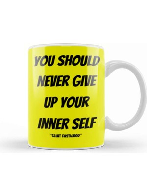 Baskı Dükkanı Clint Eastwood Quotes Gift Vintage Retro Rainbow Style Kupa Bardak Porselen