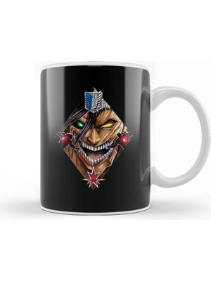 Baskı Dükkanı Attack On Titan Eren Vs Reiner Kupa Bardak Porselen