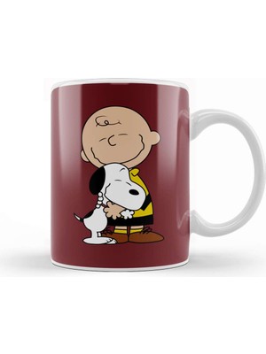 Baskı Dükkanı Snoopy Love Kupa Bardak Porselen